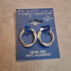 Silver Hoop Earrings for Sensitive Ears